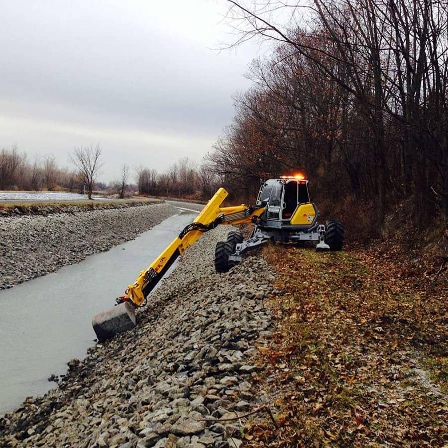 installation de drain en pente